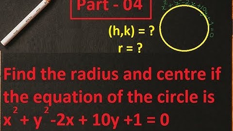 Find radius and centre of circle if its equation is x^2 - y^2 -2x +10y + 1 = 0 ||Coordinate Geometry