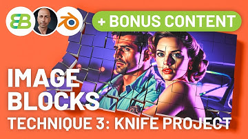 Cutting up images in Blender 3D (Technique 3 Knife Project) #blender #blender3d #blendertutorial
