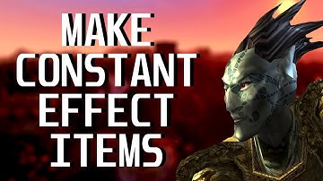 How to make Constant effect items in Morrowind