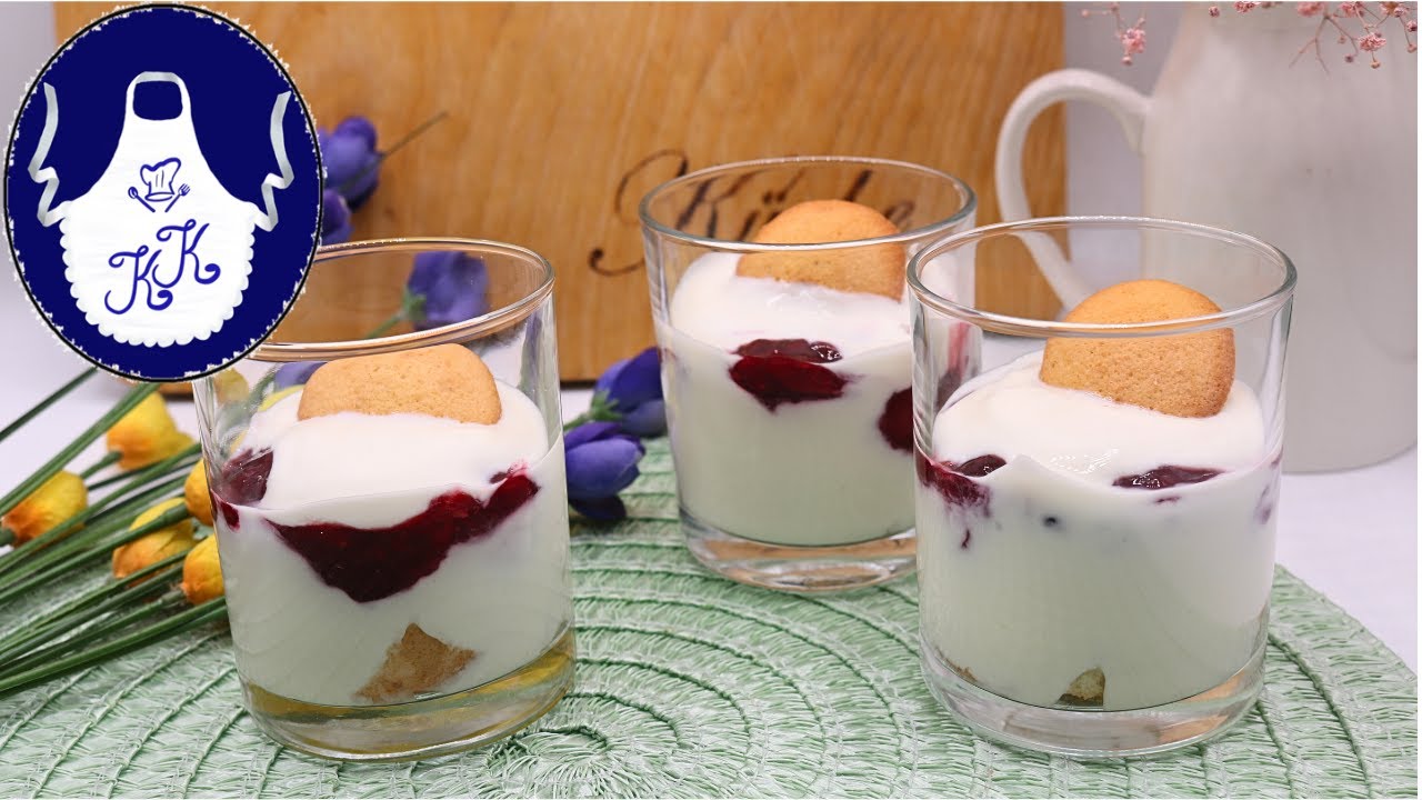 Ein blitzschnelles Dessert mit Joghurt und Grütze zubereiten,mmm lecker ... Ein blitzschnelles Dessert mit Joghurt und Grütze zubereiten,mmm lecker ...