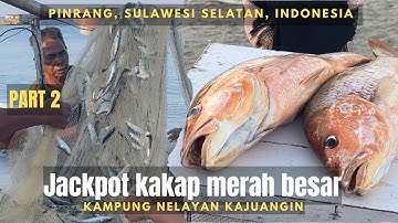 Jackpot ikan kakap besar || Hasil tangkapan nelayan Kajuangin hari ini