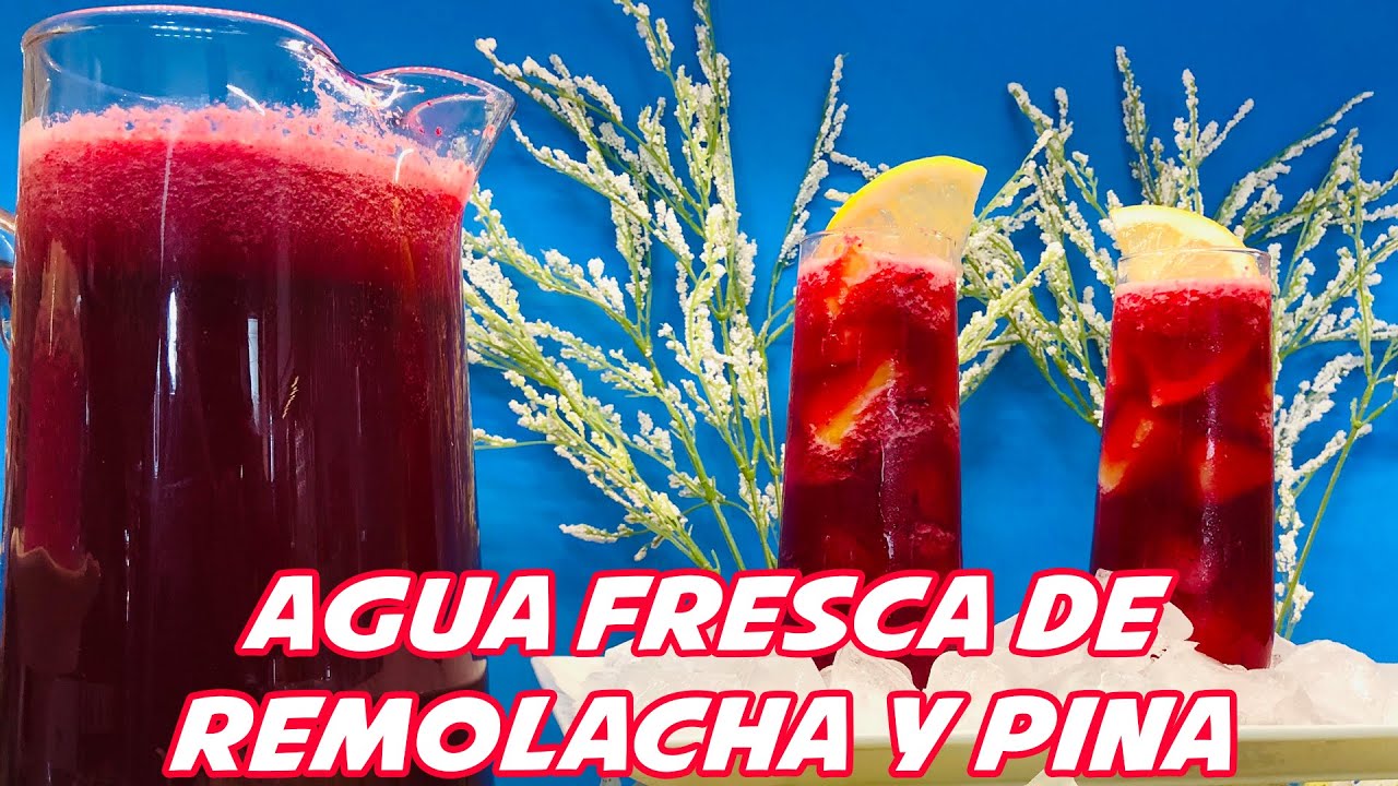 Agua Fresca de Remolacha y Piña ¡REFRESCANTE y BENEFICIOSA! | Receta Fácil con 3 Ingredientes 🌺🍍