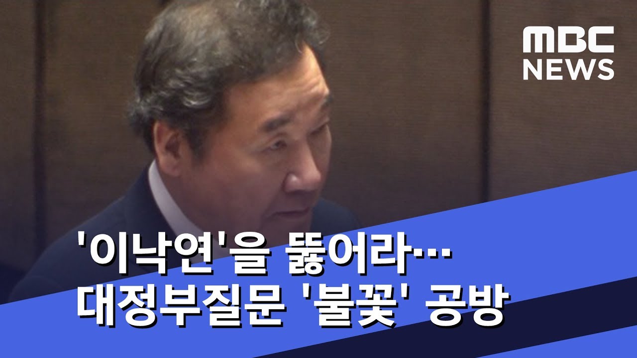 '이낙연'을 뚫어라…대정부질문 '불꽃' 공방 (2019.03.20/뉴스데스크/MBC)