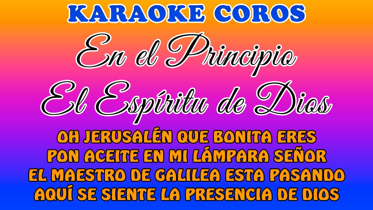 KARAOKE - COROS PARA QUE SE SIENTA LA PRESENCIA DE DIOS EN TU CASA O IGLESIA 🎶🎵🟢