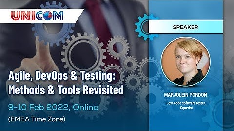 Marjolein Pordon speaking at Agile, DevOps & Testing: Methods & Tools Revisited (February 2022)