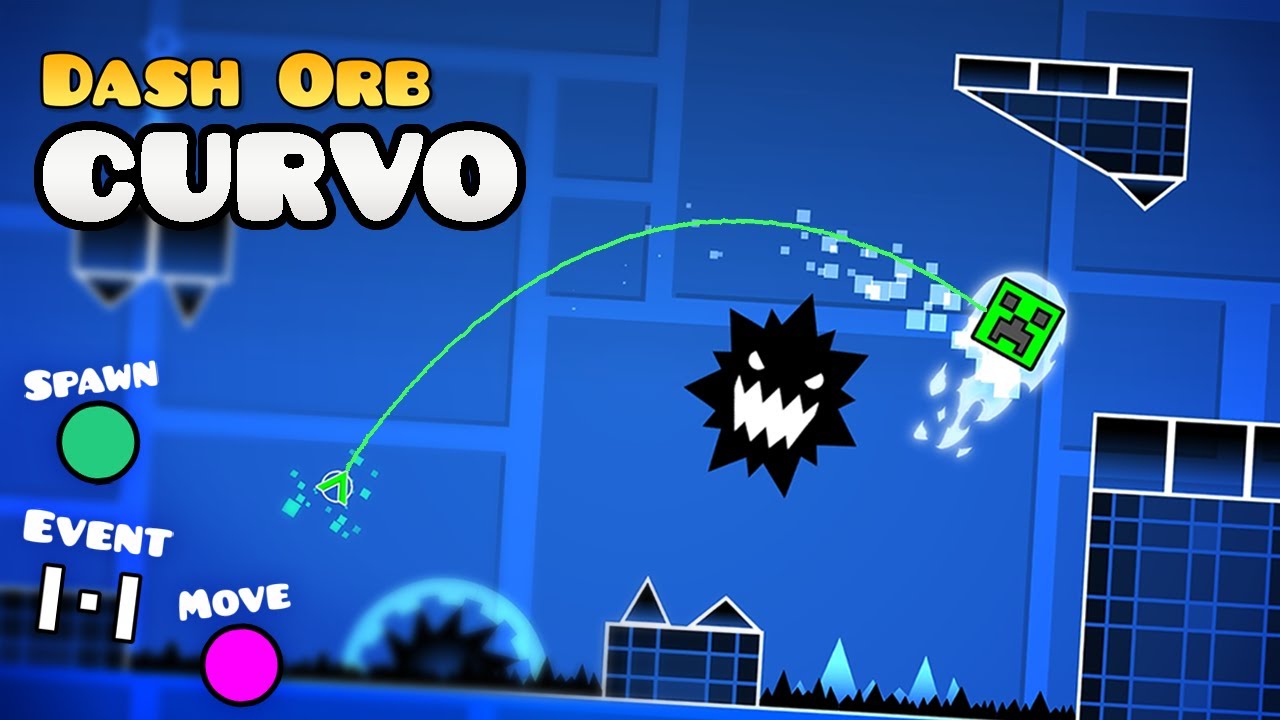 Como hacer una DashOrb con trayectoria curva // Geometry Dash [2.2] Ep ...
