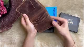 SKiDE Max Hunter Slim Wallet in Brandy Colour Option | #SlimWallet #MinimalistWallet #SKiDE