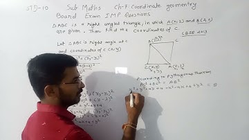 ∆ABC is right angled triangle in which A(0,2) and B(2,0)are given then find the coordinates of C.