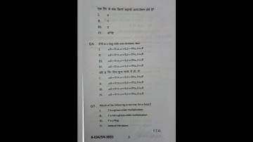 Abstract algebra || Group theory || Ring theory || Bsc 3rd sem || Maths || SDSUV || 2023-24 || PYQ