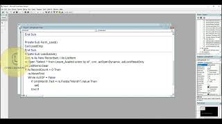 Vb6.0 | Payroll Project 'Report - frmLeaveDeteails show employees data' | CodeLearning