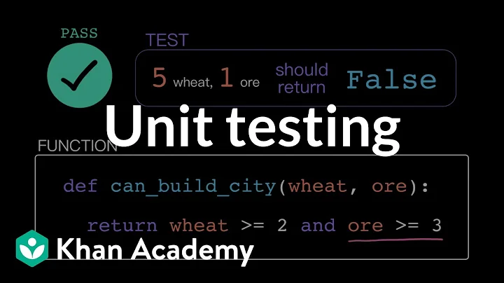 Unit testing | Intro to CS - Python | Khan Academy