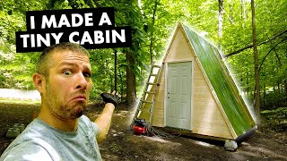 I finished a DIY tiny cabin build for cheap in less than a week.