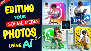 3D Ai Cartoon Image Editing 2024😱| New Trending 3D Social media Editing| bing image creator tutorial