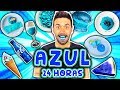 24 HORAS COMIENDO AZUL 😰