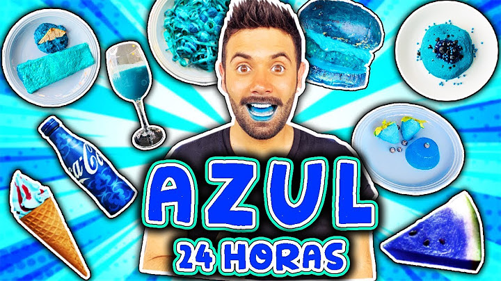 24 HORAS COMIENDO AZUL 😰