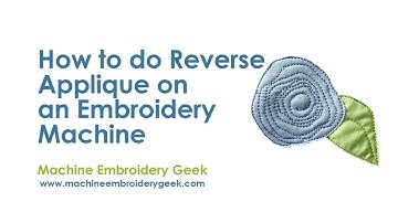 How to do reverse appliqué using your embroidery machine.