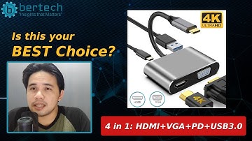 4 in 1: Type C to HDMI+VGA+PD+USB3.0 Adapter | Review