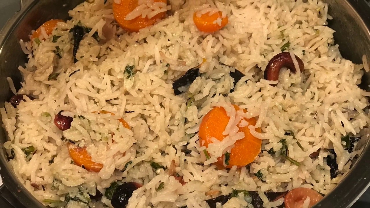 Coconut milk Pulav Veg Pulao with coconut milk Kobbari annam