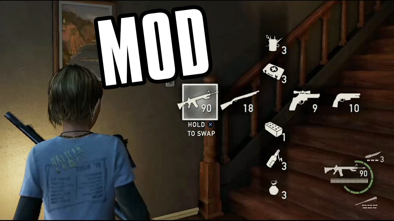 Sarah With All Joels Abilitiesweapons Mod The Last Of Us Youtube 