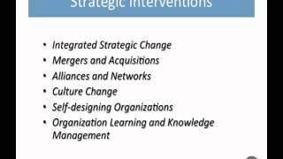 Organisation Development Interventions