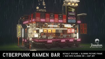 Minecraft Tutorial | A Real Architect Builds a Cyberpunk Ramen Bar