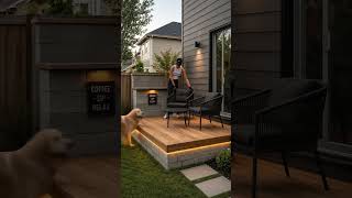 I built a whole patio using CINDER BLOCKS! 🤯🧱 #shorts