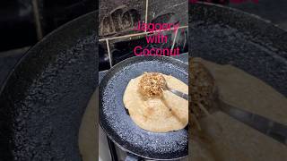 Sweet Breakfast!!!! Wheat dosa with coconut and jaggery🤩🤩 #uk