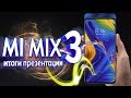 MI MIX 3. Итоги презентации. МОДИФИКАЦИИ И ЦЕНЫ.