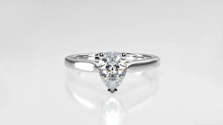 SR1018 Pear Cut Solitaire Diamond Engagement Ring