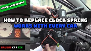 How to replace CLOCK SPRING and AIRBAG - B1915 ERROR CODE - WORKS ON ALL CARS