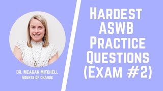 Hardest ASWB Practice Questions Exam #2  - Social Work Shorts - ASWB Prep - LMSW, LSW, LCSW Exams