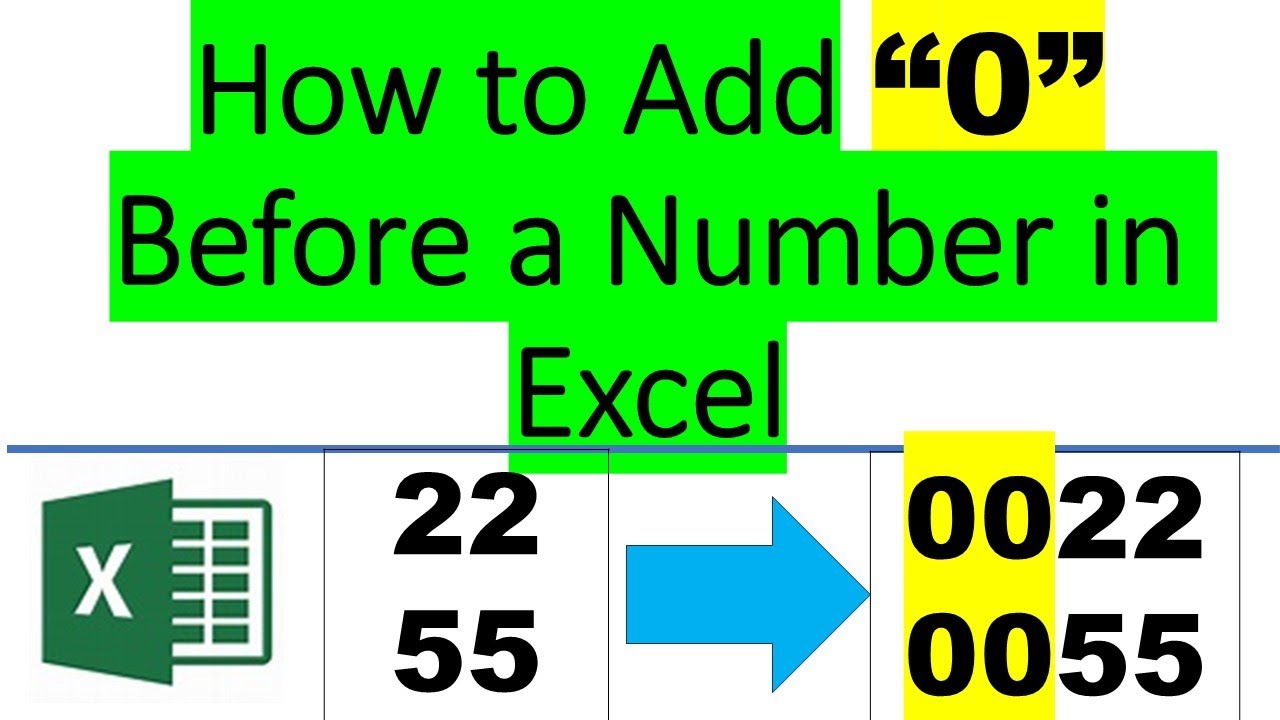 Add 0 How to Add 0 Before a Number in Excel#How to Add Zero in front of ...