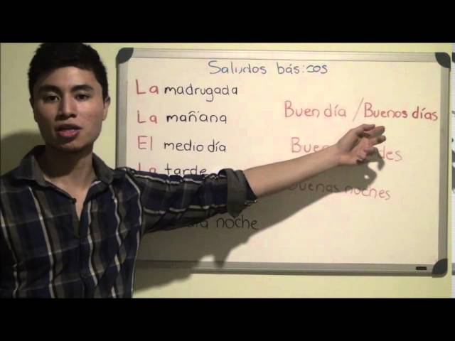 Saudações basicas e períodos do dia em espanhol (Saludos básicos e partes  del día en español) - YouTube