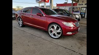 2008 Lexus LS460 on 24” Vellanos