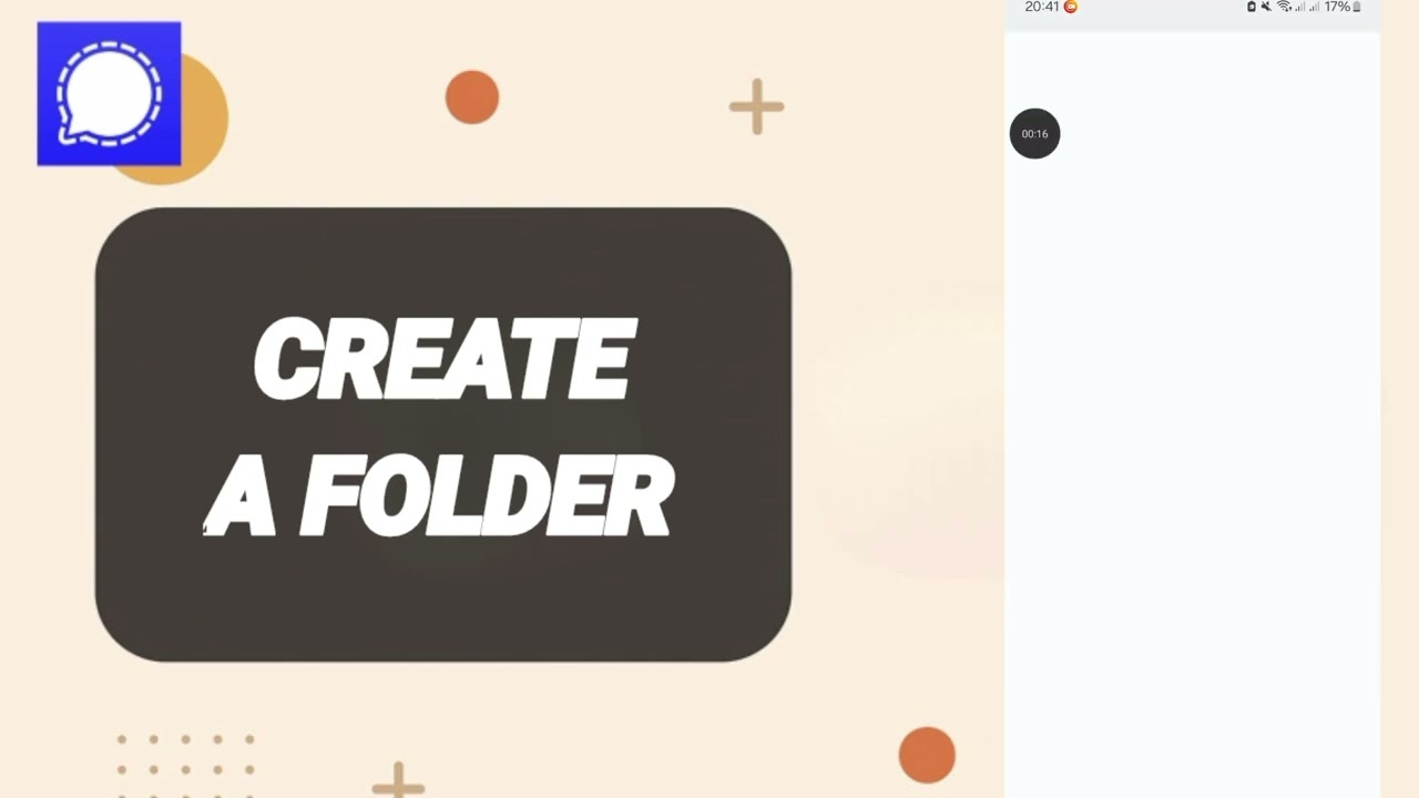 How To Create A Folder On Signal Private Messanger App