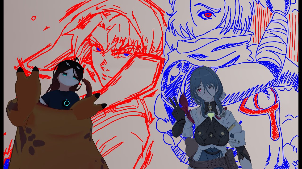 Week #5 VRC Drawing Timelapse ( Fighting Game Theme ) - YouTube