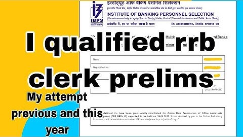 Rrb clerk preli result || My attempts || rrb clerk prelims 2022 result ||