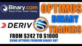 PART 1: FROM $242 TO $1000 USING OPTIMUS PREMIUM BOT | REAL ACCOUNT