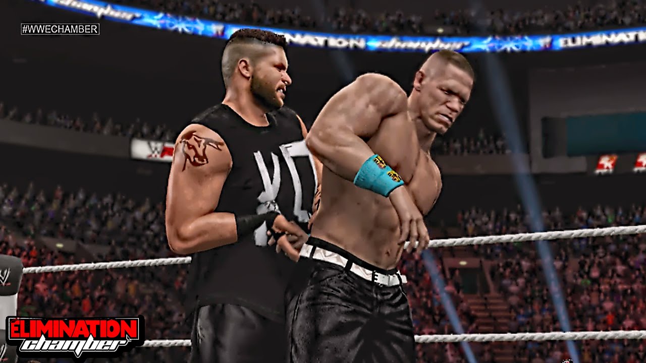 WWE Elimination Chamber 2015 John Cena vs Kevin Owens Champion vs Champion Match! YouTube WWE Elimination Chamber 2015 John Cena vs Kevin Owens Champion vs Champion Match! YouTube