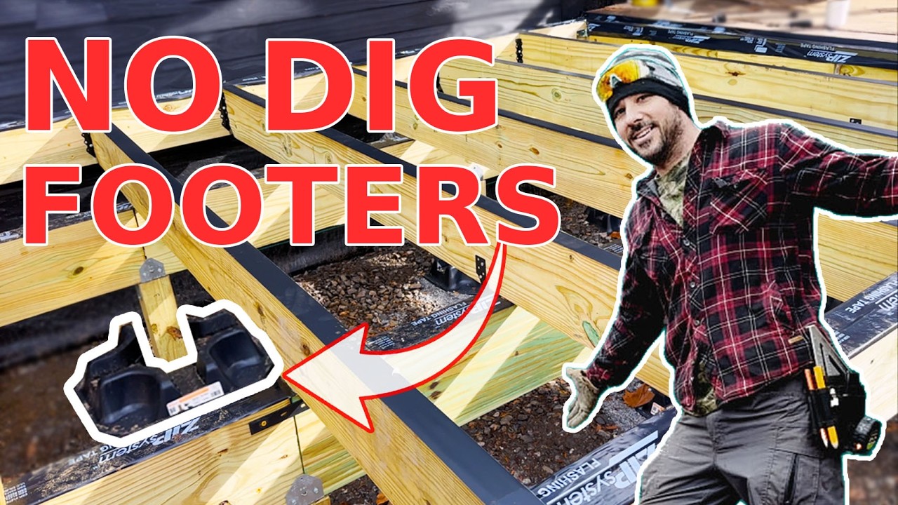 How to Build a DECK. ! Pt 1 -- Footers - Post - Beams! - YouTube