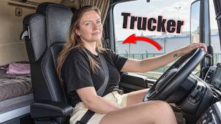 Female Trucker Routine in Europe | Night Parking is a NIGHTMARE!