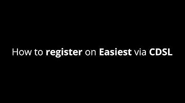 How to register on Easiest via CDSL (English) | Finvasia