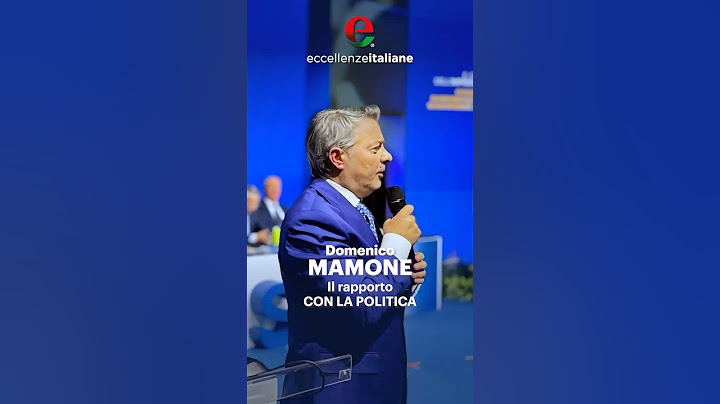 Domenico Mamone: Il rapporto con la politica | Eccellenze Italiane
