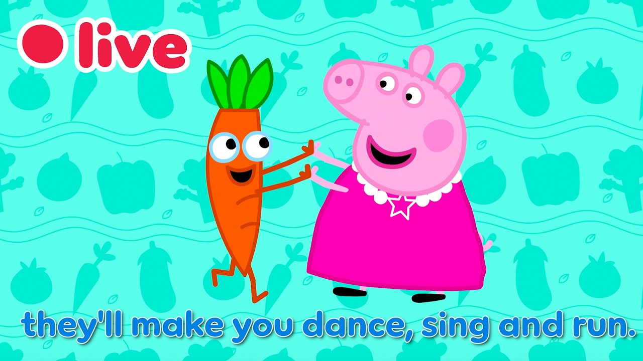 🔴 LIVE 24/7: NEW Peppa Pig SONGS with LYRICS! 🐽🎵 Yes Yes Veggies, Finger Family & More | Kids Songs