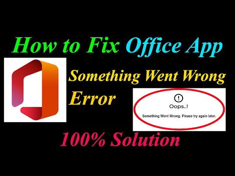 How to Fix Microsoft Office  Oops - Something Went Wrong Error in Android  - Please Try Again Later