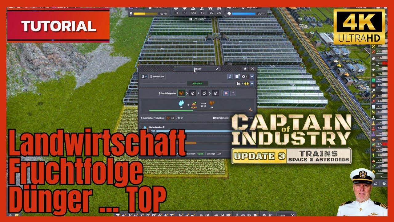 Captain Of Industry | Update 3 | Tutorial Ackerbau und Dünger | Beginner Grundlagen | German