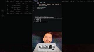 Data ka END dekhna hai tail() function sabse powerful shortcut hai! #python #coding #viral #shorts