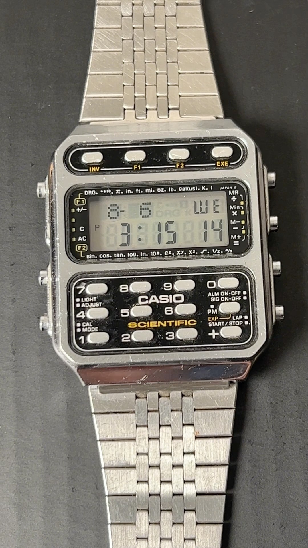 Casio CFX-200 Calculator Watch - How to set the date and time