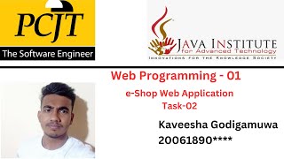 Web Project Task 02| 1st Year Semester | Kaveesha Godigamuwa | Java Institute