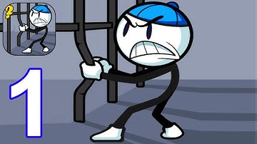 Stick Prison - Stickman Escape Journey - Gameplay Walkthrough Part 1 Levels 1 - 16 (Android, iOS)